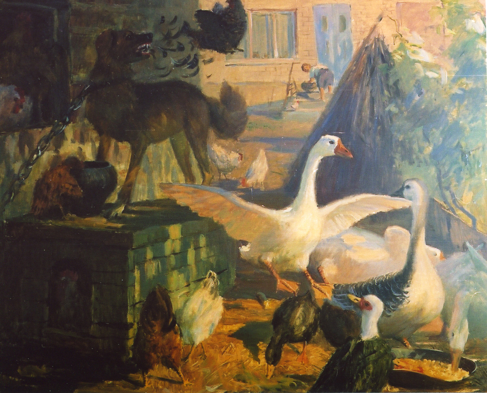 «Пташине подвір’я». 1998. Полотно, олія